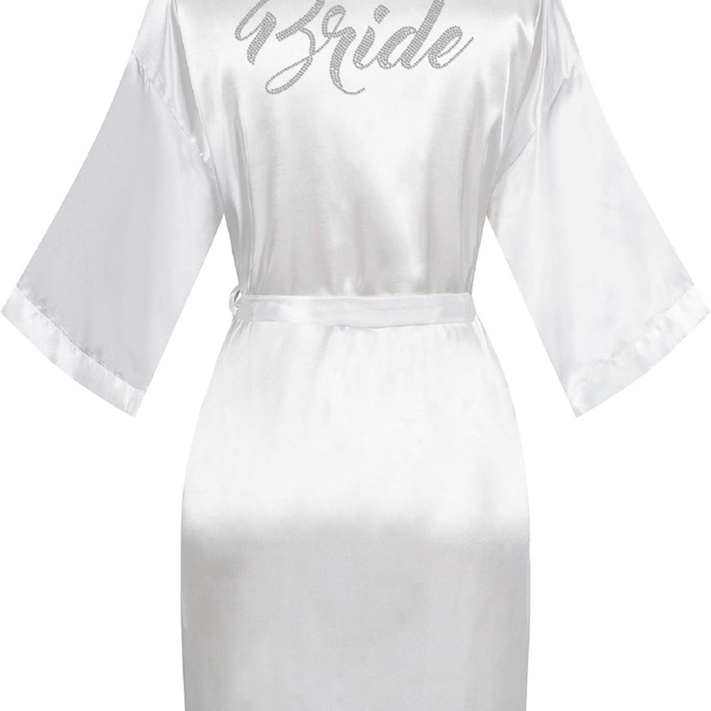 Elegant White Bridal Robe
